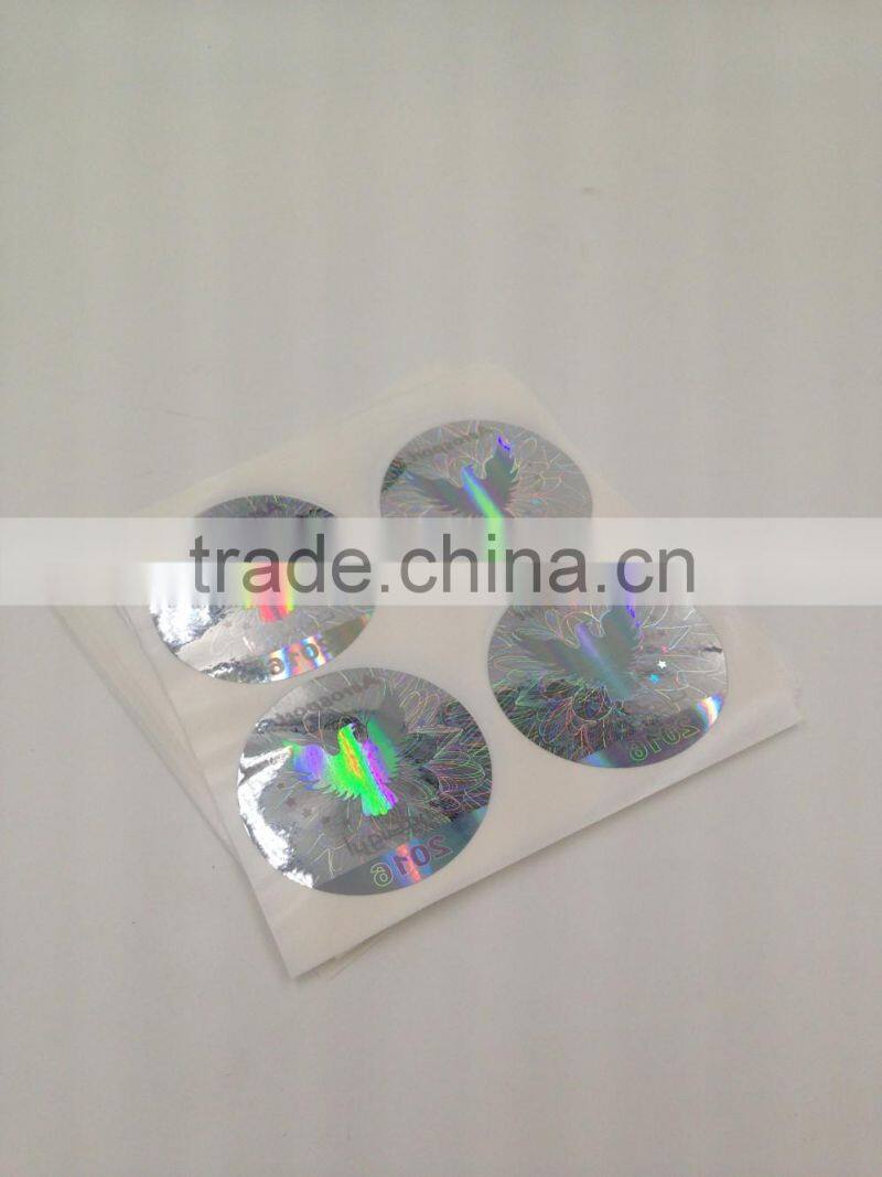 3D holographic laser anti fake sticker label