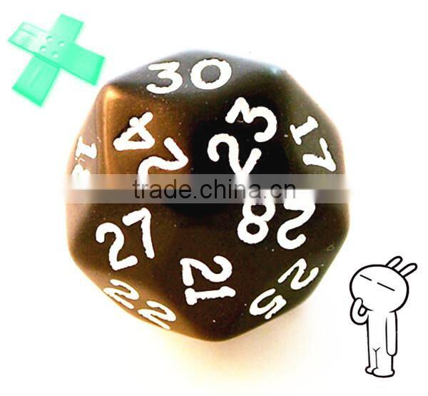 black custom engrave big polyhedral dice