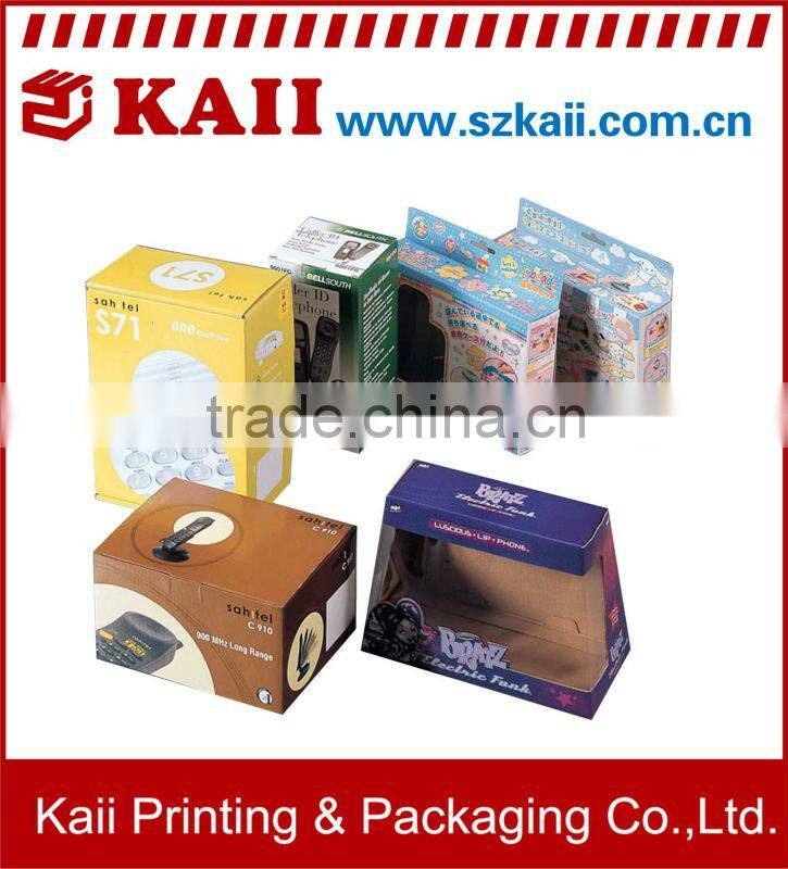 colorful corrugated paper box packaging with printing machine