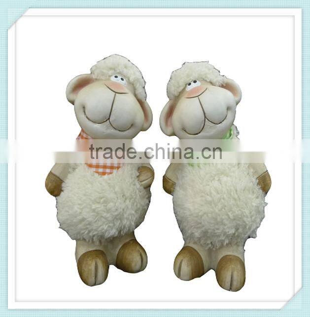 Happy sweet sheep clay animals sheep figurines