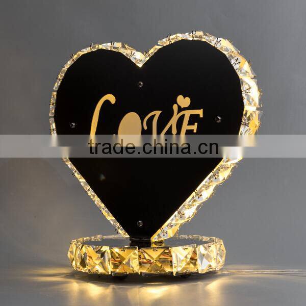 LOVE word crystal table lamp