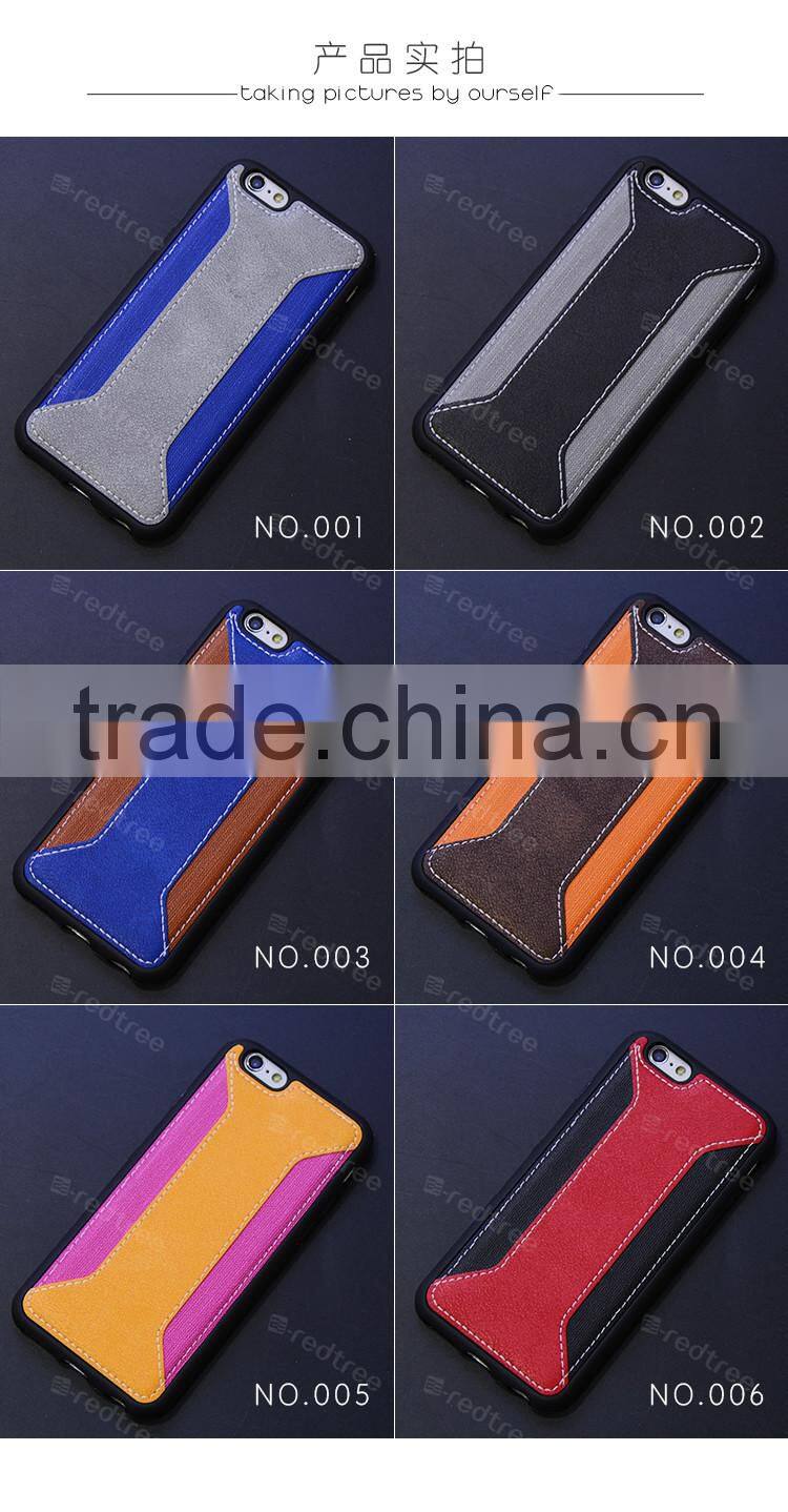 pu card holder tpu mobile case for iphone 6