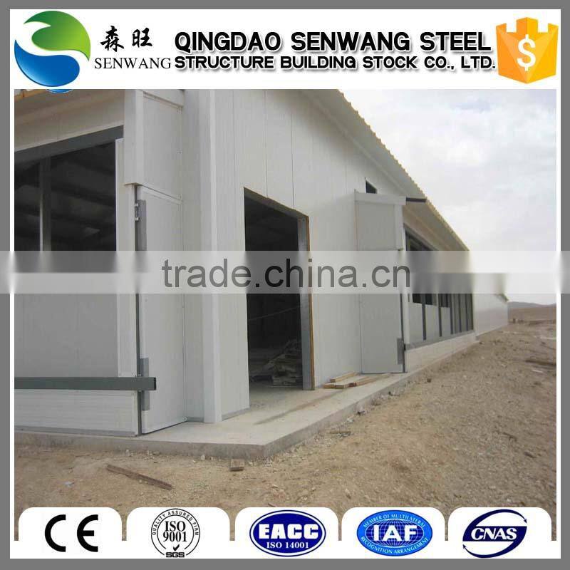 low cost automaticly light steel structure poultry layer broiler shed design