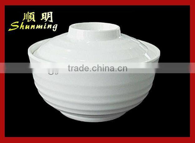 Plastic melamine soup cup with lip