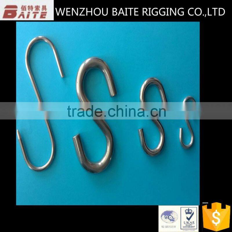 6MM S Meta Hook Zinc Plated S-Shaped Spring Hook Rigging Hardware In China