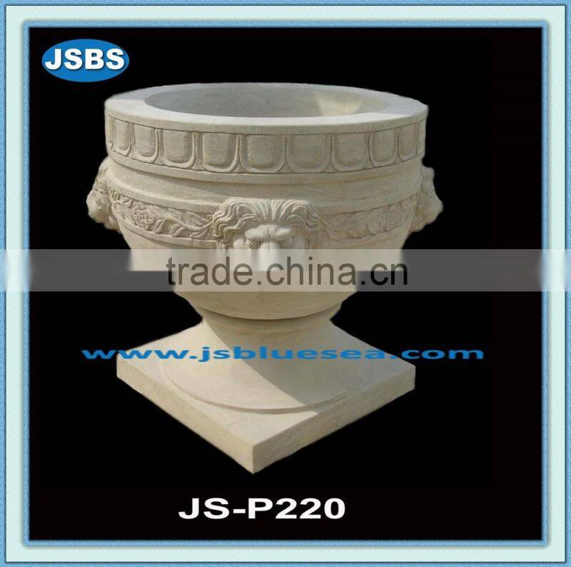 natural sandstone garden flower pots