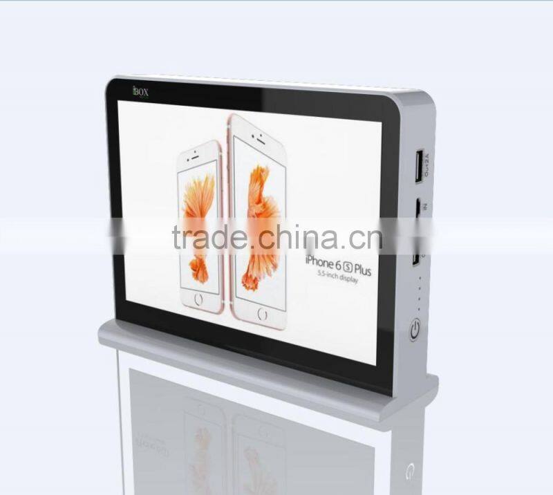 Automatically display advertise desktop/table LCD power bank