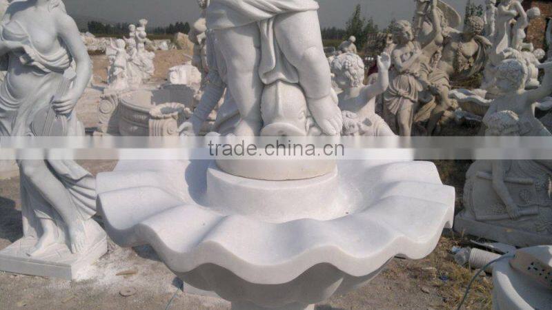 white marble fountain price with child boy statue