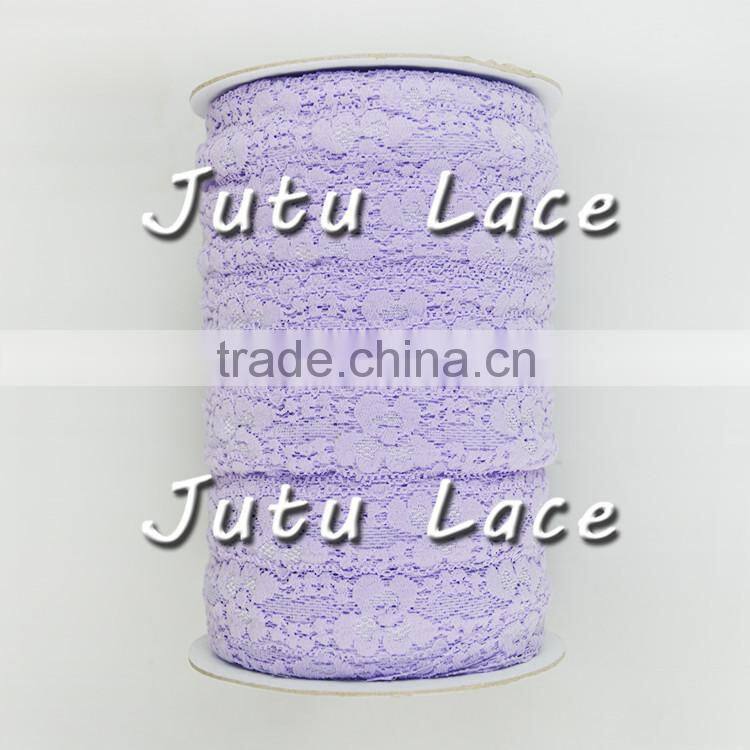 Elastic Lace - Lace Ribbon- Elastic by the yard - Shiny Elastic - Stretch Lace - Stretchy White Lace