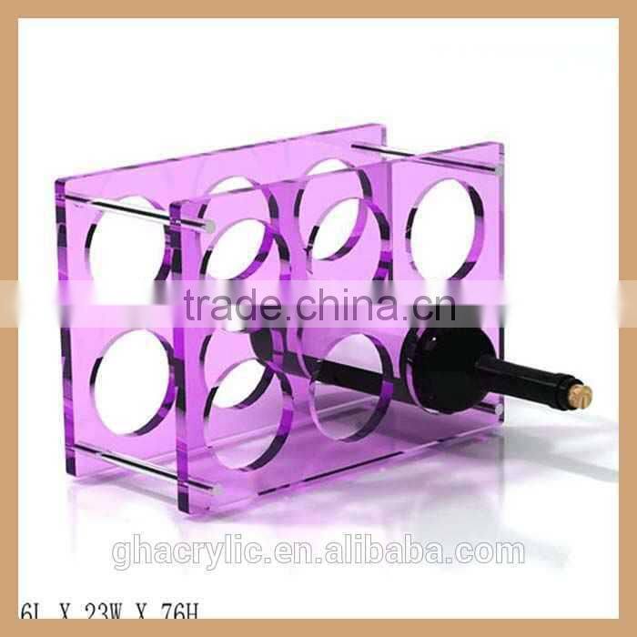 square shape customized acrylic wine display rack for wine