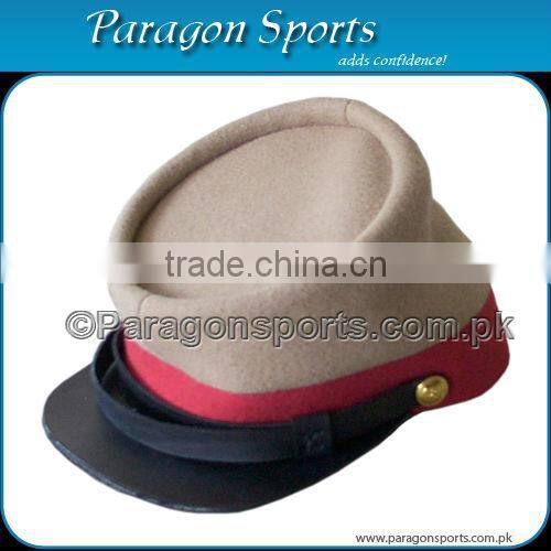 Military Civil War Kepi Forage Cap with Leather Visor