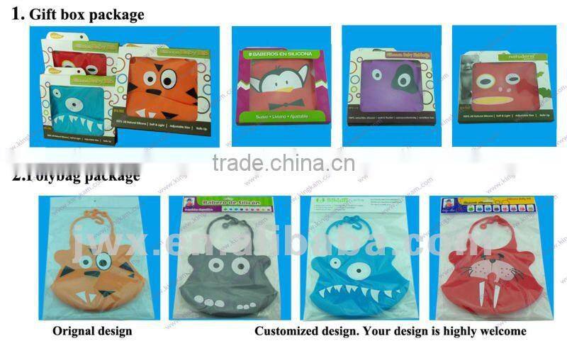 2014 china supplier bib wholesale where to buy cartoon baby bibs Newly Food Grade Comfortable & Soft Silicone Baby Bib