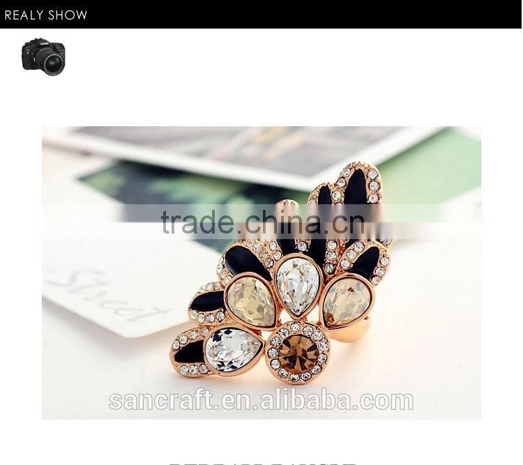 Exaggerated kundan ladies finger gold design fashion ring finger rings photos