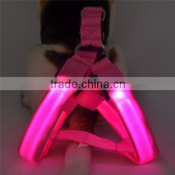Flashing pets chest strap pet dog strap