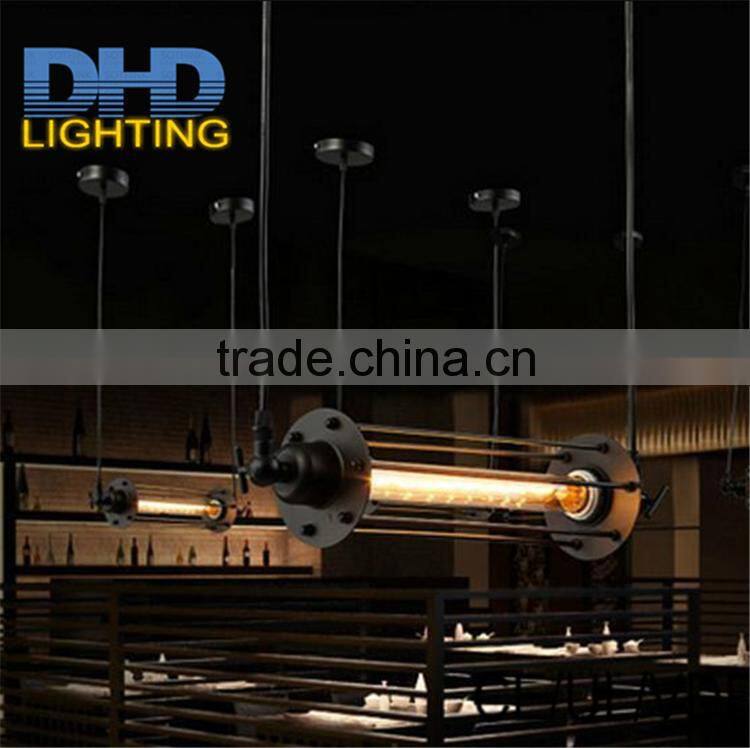 Vintage Rustic Metal lampshade Edison Pendant lamp lights Retro Lustre long cage shade hanging lampe Fixture Industrial lighting