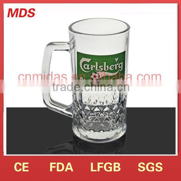 Attractive price glass beer mugs with handles