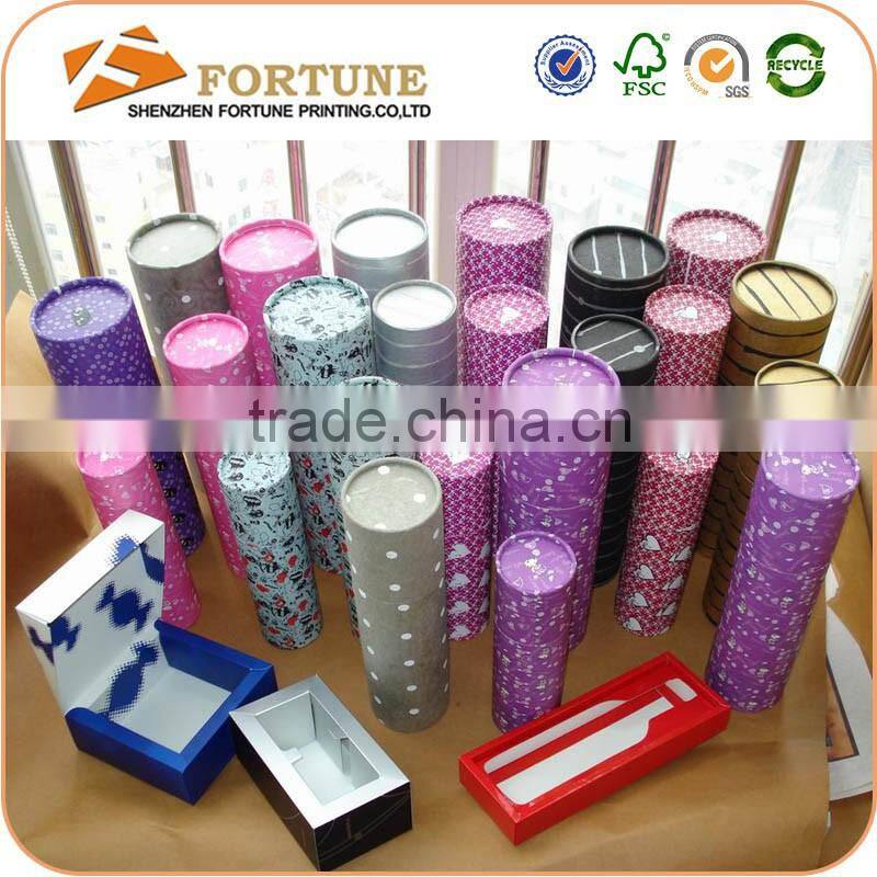 Wholesale kraft paper packaging round tube paper packaging box