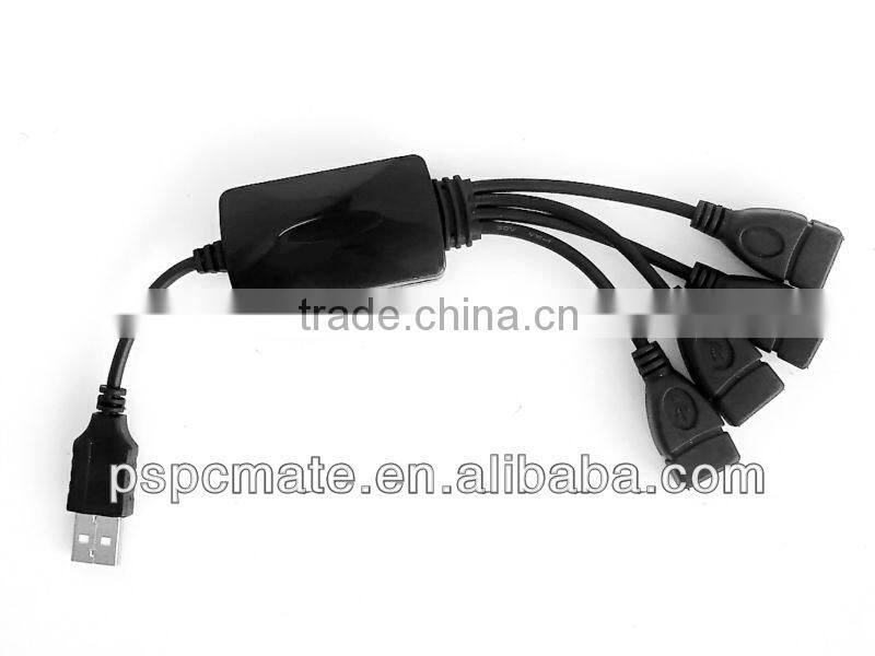 4 -port usb hub with cable design