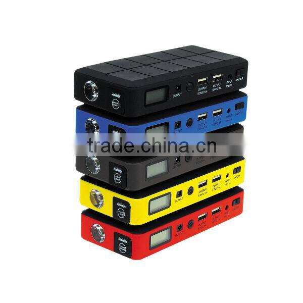 2015 on promotion CE FCC RoHS certification car jump start type super start jump starer portable lipo battery jump starter