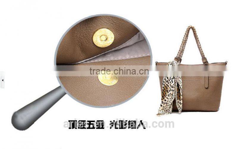 Trendy Italy designer women handbag with scarf decorative