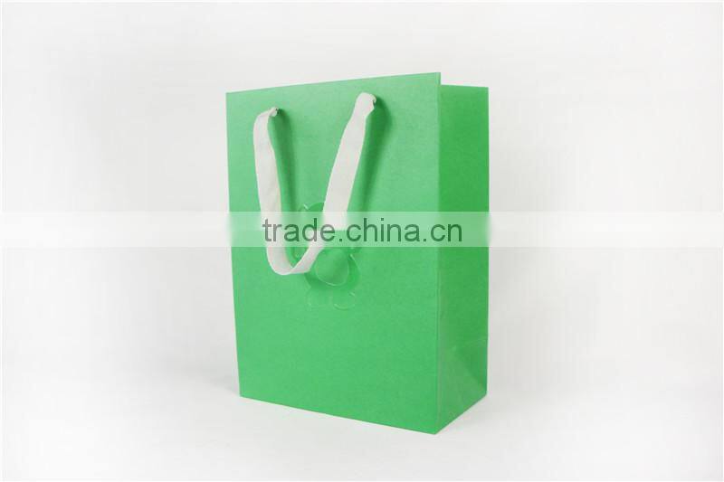 fashion pape bags with silk ribbon