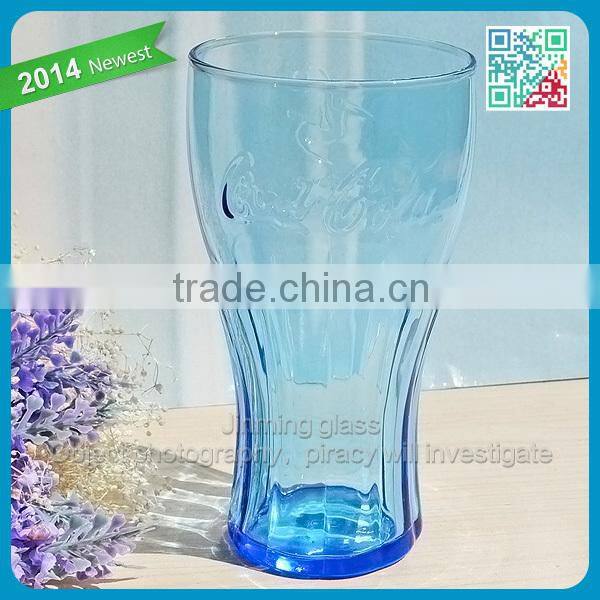 Large capacity 400ml cocacola cup christamas celebration cocacola glass cup mugs for promotional
