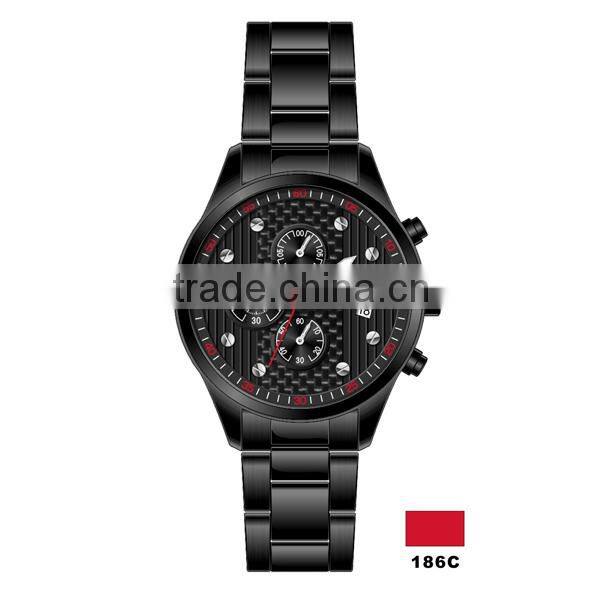 All stainless steel wrist watch for man