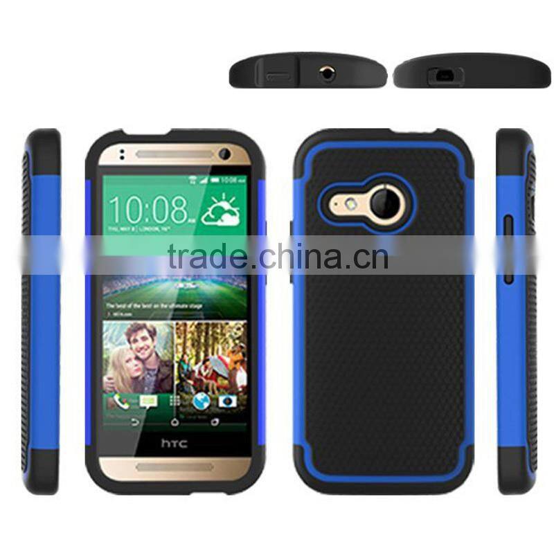 2015 New Universal sturdy and durable rugged ballistic shockproof defender cheap ballistic durable TPU case for HTC One M8 mini