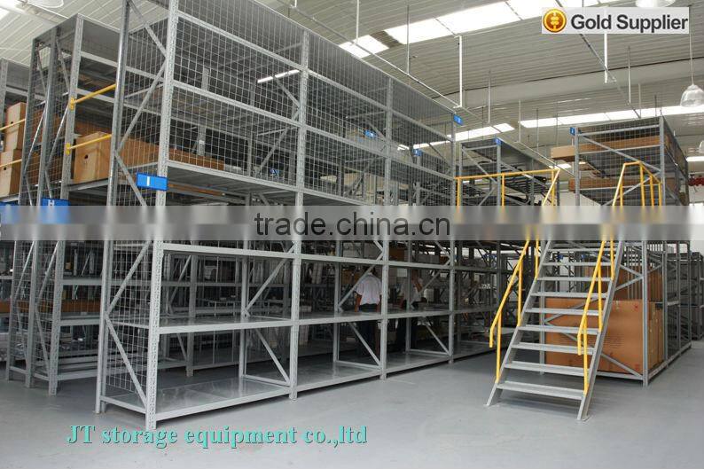 Space saving storage equipment heavy duty steel mezzanine rack