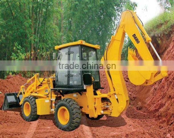 SDLG Backhoe Loader with Yuchai YC4B80-T10 engine,