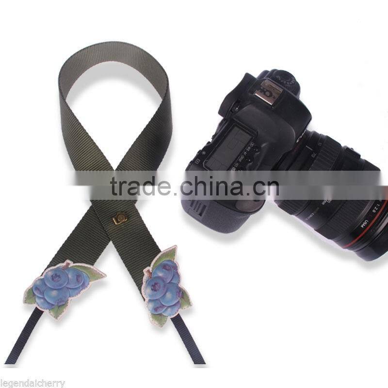 Blueberry Design Green Camera Strap Icon Leather For DSLR Nikon for Canon for Sony LM-09 custom leather camera strap