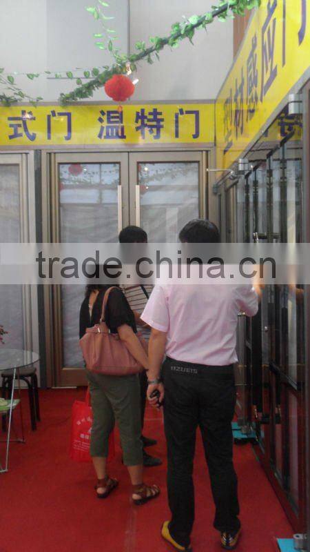 2012 new style aluminum +stainless steel doors for buildings on trade show -4