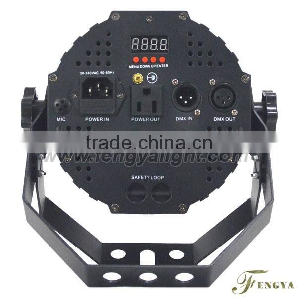 9pcs 12w RGBWA+UV 6 IN 1 led flat led par can stage light infrared ray remote