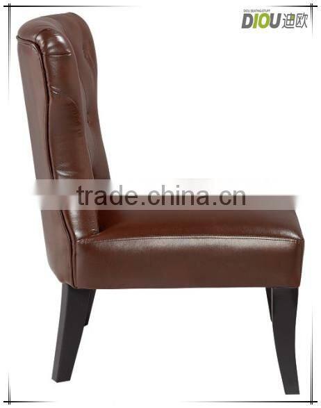 PU material antique wood frame leisure chair with flying wing like back - 2014 new model (DO-6081-1)
