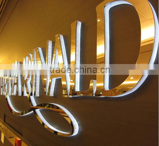Illuminated metal alphabet letter with led backlit letter sign