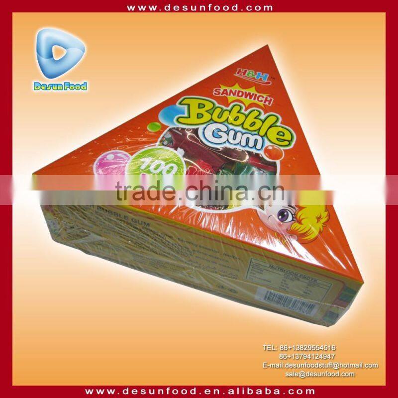 Sandwich box bubble gum with tattoo paper