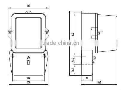 1 Phase digital watt hour meter, electromechanical meter