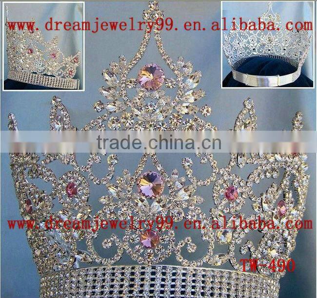 wholesale rhinestone flower pageant crown