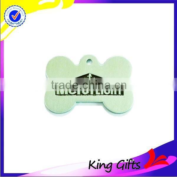 Dog tag ,bone shape metal dogtag,dog name tag ,dog tag with engarved and printed logo