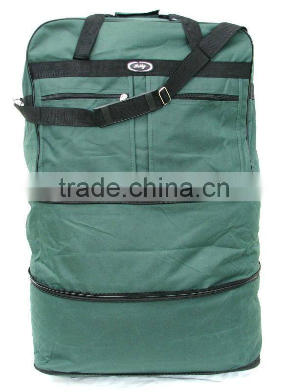 Large capacity expandable rolling wheeled travel bag