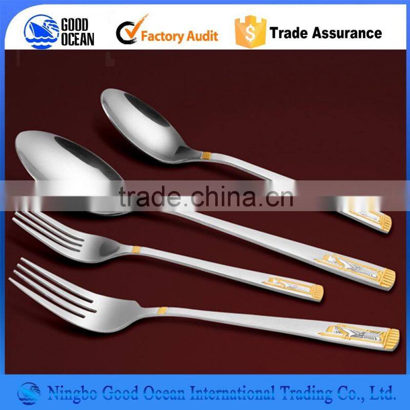 high quality decorative kinds of stainless steel spoons and forks