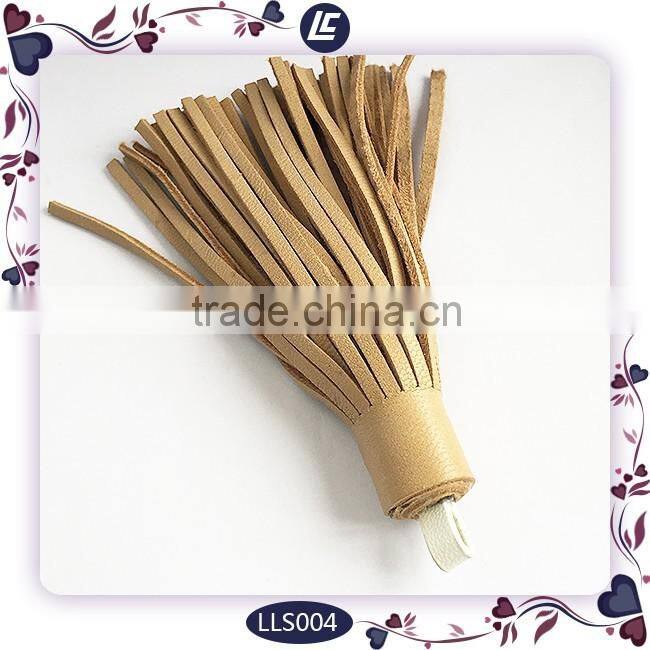 high quality customized leather cord tassel for garment jewelry