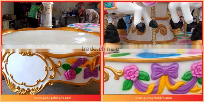 coin operated kids ride machine for sale, 6 seats small carousel for kids fun