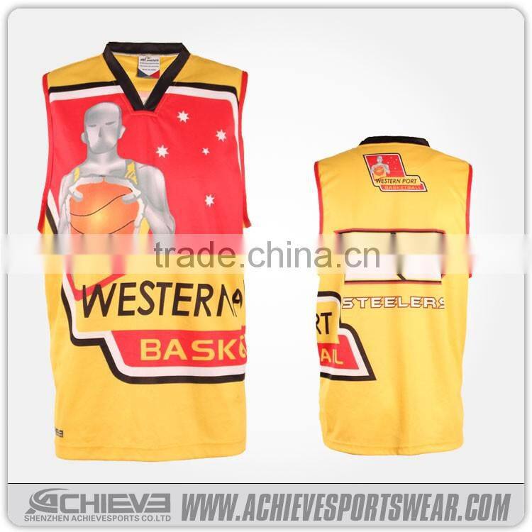 best quality custom printing basketball tops