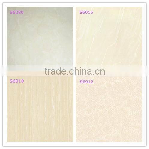 Nano Finished Ivory/Beige Soluble Salt Polished Porcelain Floor Stock Tiles