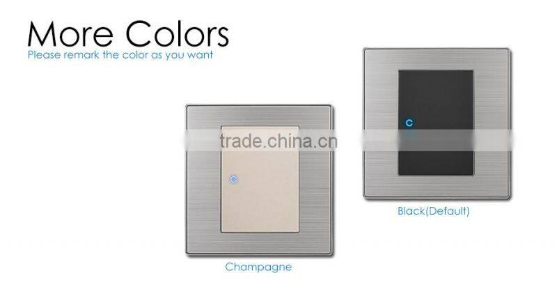 2015 Hot Sale Wallpad Push Button Random Click Switch Led Indicator 16A 110~250V Luxury Wall Light Switch 2 Gang 2 Way