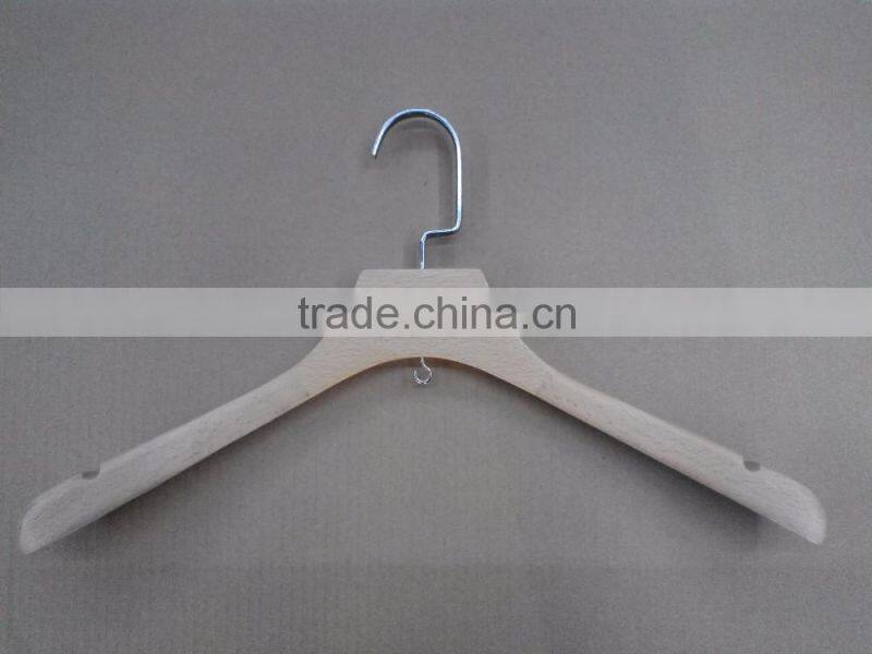 DL500 top selling custom brand for white wood clothes hanger for suit