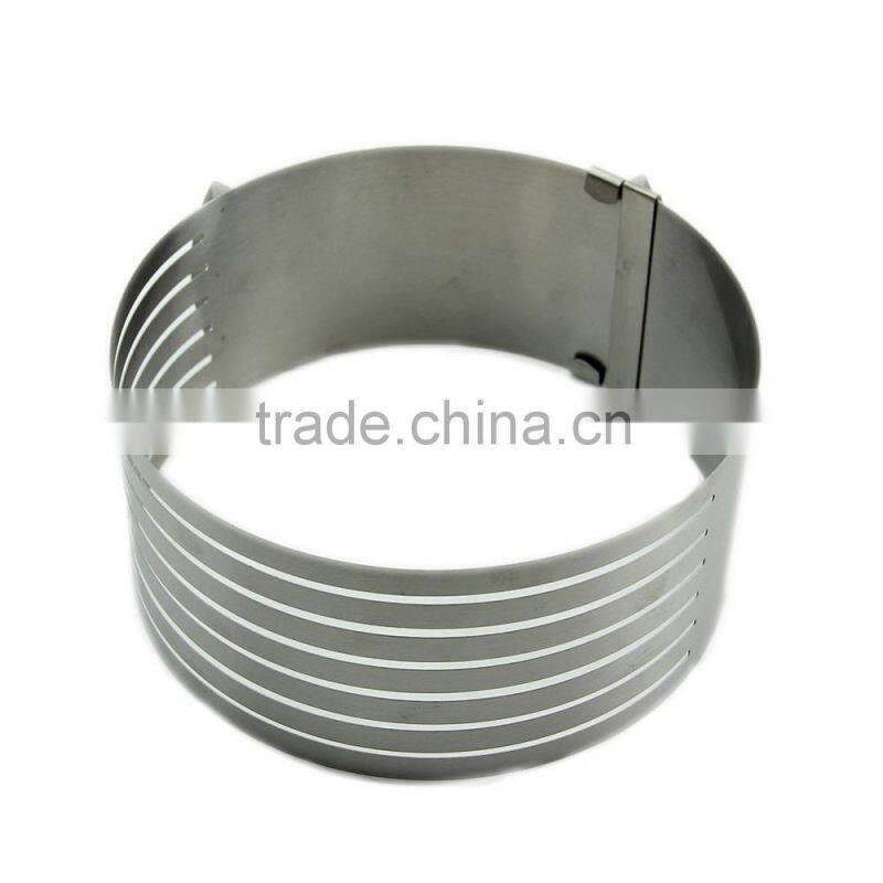 16-20cm Adjustable Stainless Scalable Mousse Cake Ring Layer Slicer Cutter Mould