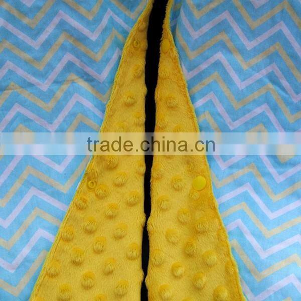Super Soft 100% Cotton Minky Cotton Car Seat Canopy Yellow Baby Car Seat Tent