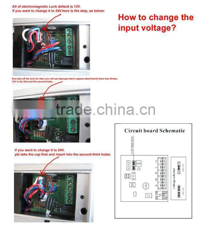 Xpo-180GFT 180Kg/350lbs Electric Magnetic Locks with Time Delay